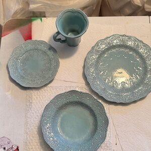 Arte Italica Handmade Italian Plate in Soft blue